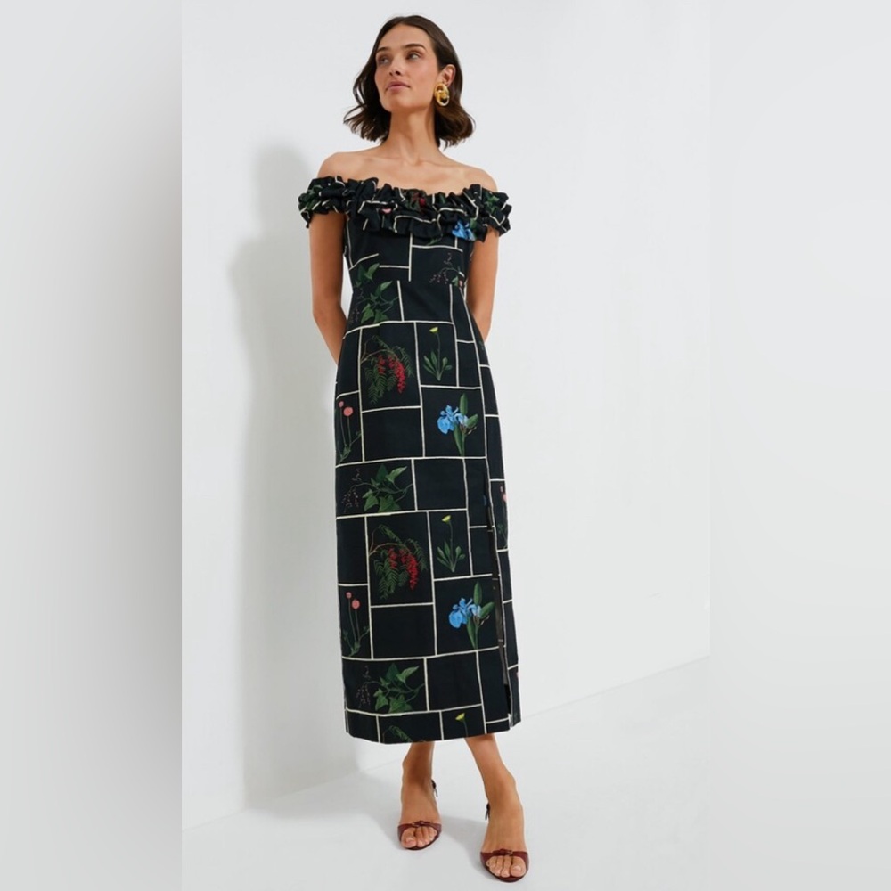 Tuckernuck black fresher buds off the shoulder dress